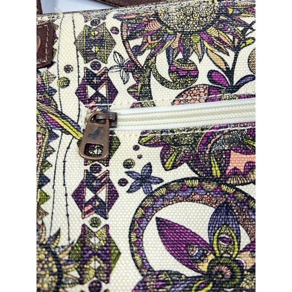 Sakroots by The Sak Crossbody Purse Bag Spirit Desert Owl Peace Canvas Jute - Picture 3 of 16